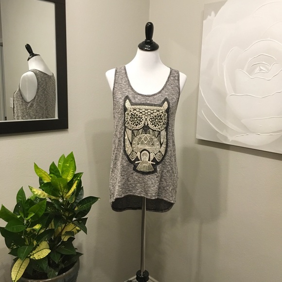 Soft Knit Owl Tank - Picture 2 of 5